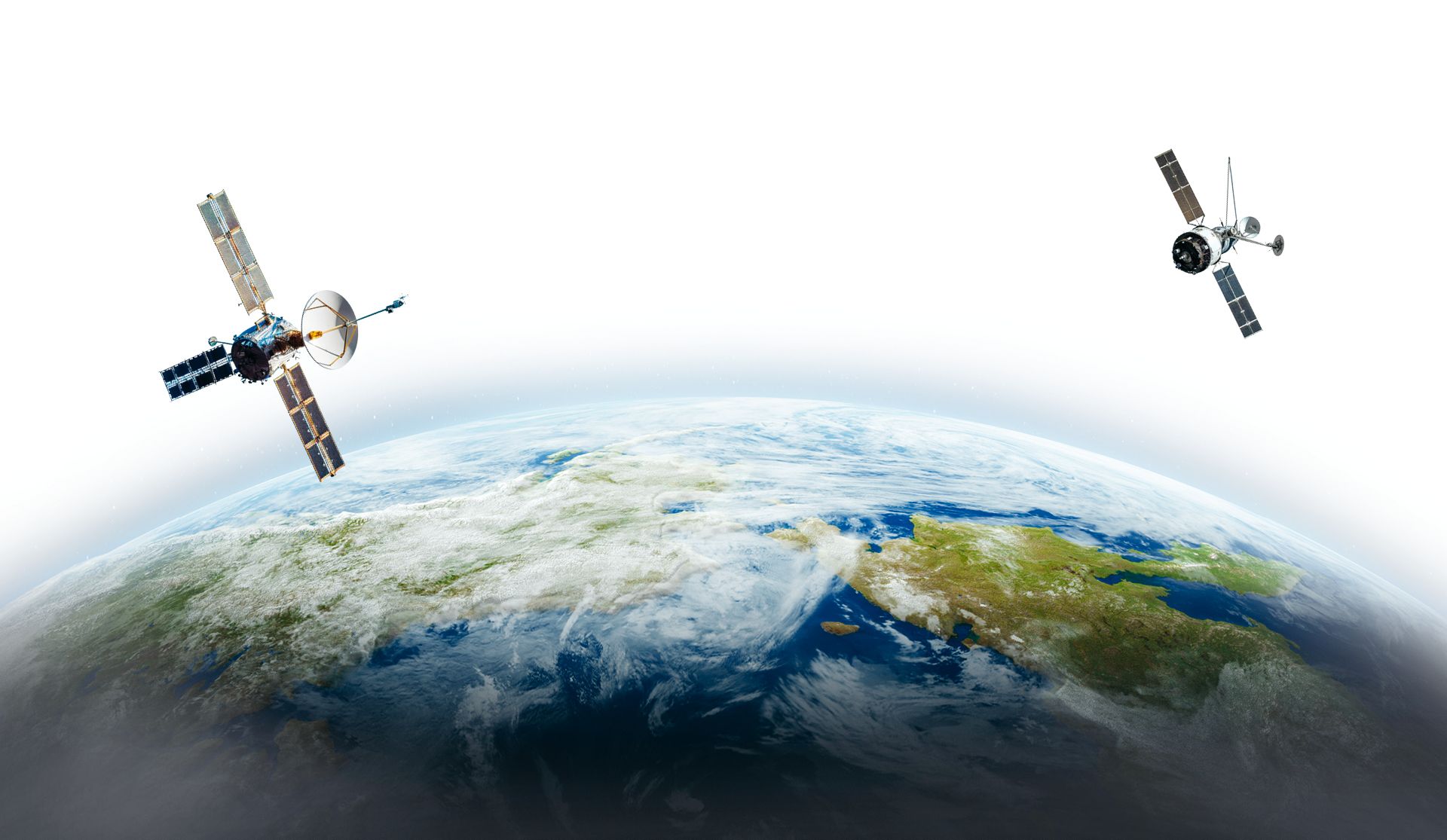 Erde mit Satelliten